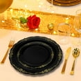 thumbnail image 2 of Smarty Black Gold Vintage Disposable Plastic Dinnerware Value Set 240ct, 2 of 7