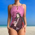 thumbnail image 2 of Kamado Nezuko Women's One-piece Swimsuit Bathing Suits High Neck Tummy Control Swimwear Swim Suit S, 2 of 7