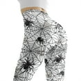 thumbnail image 5 of DISNIMO Halloween Spider Printed High Waisted Workout Leggings for Women, Spider Web Printed Yoga Pants Leggings Tummy Control Workout Yoga Pants for Sport, White and Black, XS, 5 of 6