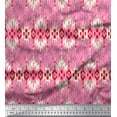 thumbnail image 1 of Soimoi Crepe Silk Fabric Aztec Geometric Printed Craft Fabric by The Yard 42 Inch Wide, 1 of 3