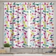 thumbnail image 2 of Ambesonne Dragonfly Valance & Curtain, Animals Flora, 55"x36", Multicolor, 2 of 6