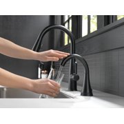 Delta 9113T-BL-DST Essa Single Handle Pull-Down Kitchen Faucet with Touch2O in Matte Black