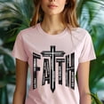 thumbnail image 5 of Christian Scripture Graphic T-Shirt FAITH Bible Verse Design, Ash, Size 3XL, 5 of 6