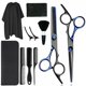 thumbnail image 1 of Barber Scissors Set 11pcs Japanese Stainless Steel Blades with Thinning Shears Comb Clips for Salon, 1 of 4