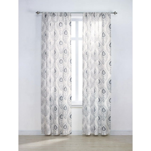 Mainstays Tille 84" Printed Rod Pocket Window Curtains Panel