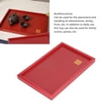 thumbnail image 3 of Solid Wood Serving Tray, Lightweight and Portable, Easy to Clean, Rustic Style, Red Color, Versatile for Snacks, Beverages, Fruits, 3 of 7