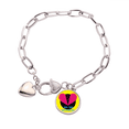 thumbnail image 1 of Romantic Film Classical Words Heart Chain Bracelet Jewelry Charm Fashion, 1 of 3
