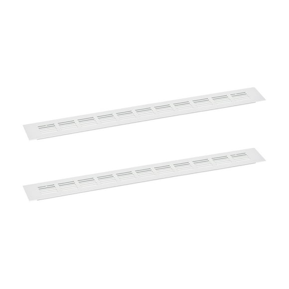 Unique Bargains Air Vents Cover, 2Pcs 450 x 50mm Aluminum Alloy Mesh Air Return Vent Cover, Louvered Ventilation Grille (Silver)