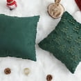 thumbnail image 3 of Christmas Throw Pillow Covers Soft Plush Jacquard Festivals Winter Cushion Case Decoration for Sofa Couch Bedroom Living Room Home Decor, Ornament Storage, 18 x 18 Inch 1 Pack, 3 of 9