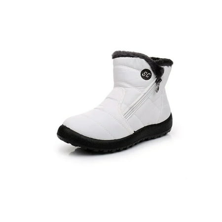 

Waterproof Winter Boots for Women 2023 New Fur Long Platform Snow Boots Warm Cotton Couples Shoes Hot Plush Ankle Boots Botas white 3 35