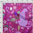 thumbnail image 3 of oneOone Viscose Jersey Purple Fabric Tropical Animal Fabric For Sewing Printed Craft Fabric By The Yard 60 Inch Wide, 3 of 4