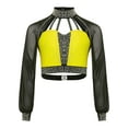 thumbnail image 4 of TSSOE Gymnastic Outfits for Girls Cheerleading Jazz Hip-hop Dance Clothes Set Figure Ice Skating Performance Dancewear Yellow 6, 4 of 7