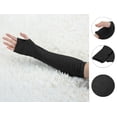 thumbnail image 2 of INSPIRE CHIC Women's Halloween Elbow Length Thumbhole Arm Warmer Fingerless Gloves Black, 2 of 6