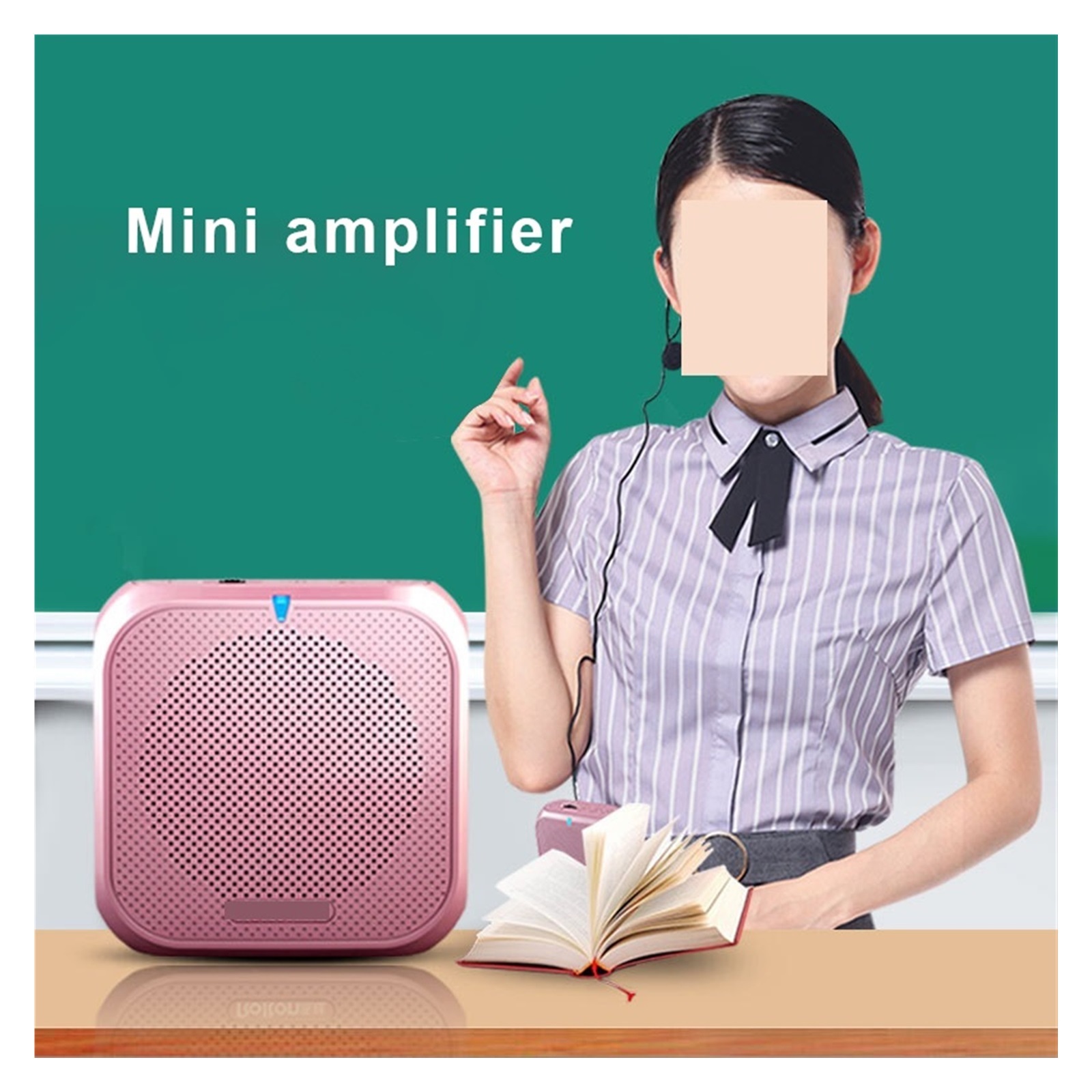Mini Megaphone Voice Amplifier With Wired Microphone Mini Audio Speaker Support USB Disk And TF Card Player ,Easy to Operate