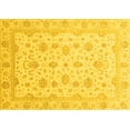 thumbnail image 1 of Ahgly Company Machine Washable Indoor Rectangle Oriental Yellow Traditional Area Rugs, 8' x 12', 1 of 4