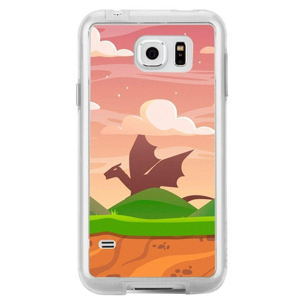 Image Of Video Game Inspired Image Of A Dragon In The Distance Samsung Galaxy S6 Clear Phone Case Walmart Com