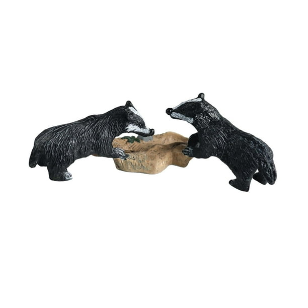 Figuras de animales, modelos, juguetes de animales en miniatura, juguetes educativos, colección, manualidades Tejón