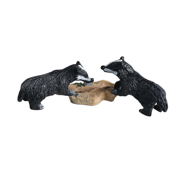 Figuras de acción detalladas realistas, figuras de animales, modelo de regalo de cumpleaños, juguetes de animales en miniatura para recuerdo de fiesta Tejón CUTICAT estatuilla de animales