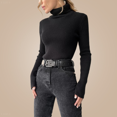 thumbnail image 3 of Suéter nuevo Alobee para mujer, jersey de punto de cuello alto, suéter barato para mujer, top informal dulce, jersey para mujer, ropa elegante para mujer, 3 of 5