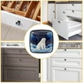 thumbnail image 6 of 4 Pcs Cabinet Handle Drawer Pulls Galaxy Polar Bear Knobs with Screws Square Furniture Office Cabinet Knob Decoration, 6 of 7