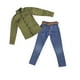 thumbnail image 1 of Conjunto de Ropa 1/6 para de , de Manga Larga , Cinturón de Mezclilla Azul, 1 of 2