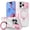 Pink+White, variant on Decase for iPhone 17 Pro 2025 Case,Compatible with Mag-Safe,Shockproof Magnetic Case with Ring Kickstand, Heavy Duty Case Bulit in Camera Slide Cover,Pink