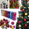 thumbnail image 4 of Seyurigaoka 24Pcs Plastic Christmas Tree Christmas Balls Decorations Baubles Party Wedding Ornaments, 4 of 8