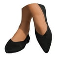 thumbnail image 1 of Womens Mesh Pointy Toe Dressy Shoes Breathable Spring Fall Slip on Low Heels Walking Flat Office Work Loafers, 1 of 6