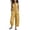 374#Yellow, variant on Linen Jumpsuits for Women Summer Sleeveless Stand Collar Wide Leg Jumpsuit Loose Fit Button Down Overalls with Pocket Sky Blue XL