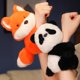 thumbnail image 4 of Creative Stuffed Animals Raccoon Fox Koala Powder Pig Rabbit Circle Toy Wrapped Around Arm Plush Doll Toys For Children Gifts, 4 of 5