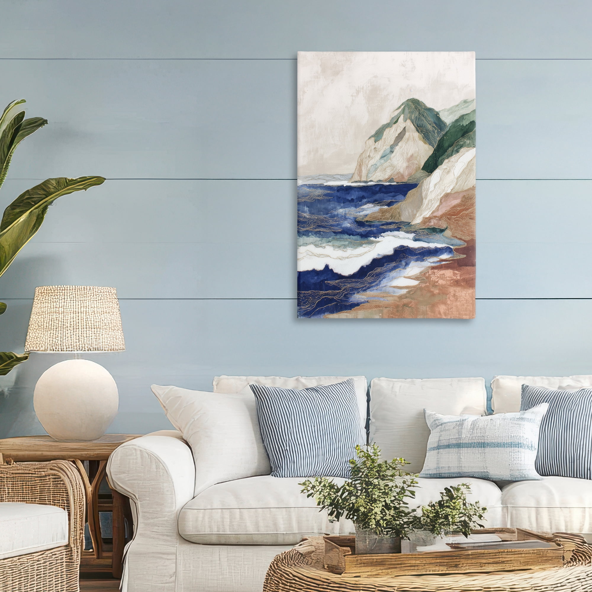 Stupell Industries Cliff Next To The Sea Canvas Wall Art, design by Chromatic Storm Studio