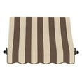 thumbnail image 3 of Awntech 4.38 Ft Charleston Sloped Fixed Awning with Scrolled Iron Arms (52.5in x 24in x 24in), Brown/Tan Stripe, 3 of 3