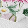 thumbnail image 5 of Erosebridal Cute Flower Twin Quilt Set, Chic Blossom Twin Coverlet Set, Pink Reversible, Hot Pink White, 2pcs (1 Bedspread and 1 Pillowcase), 5 of 7