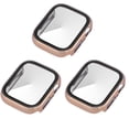 thumbnail image 1 of 3 Pack PC Case with Tempered Glass Screen Protector Compatible with Apple Watch Series 3 Series 2 42mm, HD Overall Shockproof Protective Cover for iWatch rosegold, 1 of 5