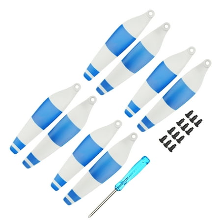 Image of 8 Pcs Low Noise Propellers 3 Inch White & Blue Drone Blades Propeller Replacement