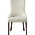thumbnail image 1 of Chaise de Salle à Manger en Lin Kinsley Set de 2 Blanc Crème, 1 of 7
