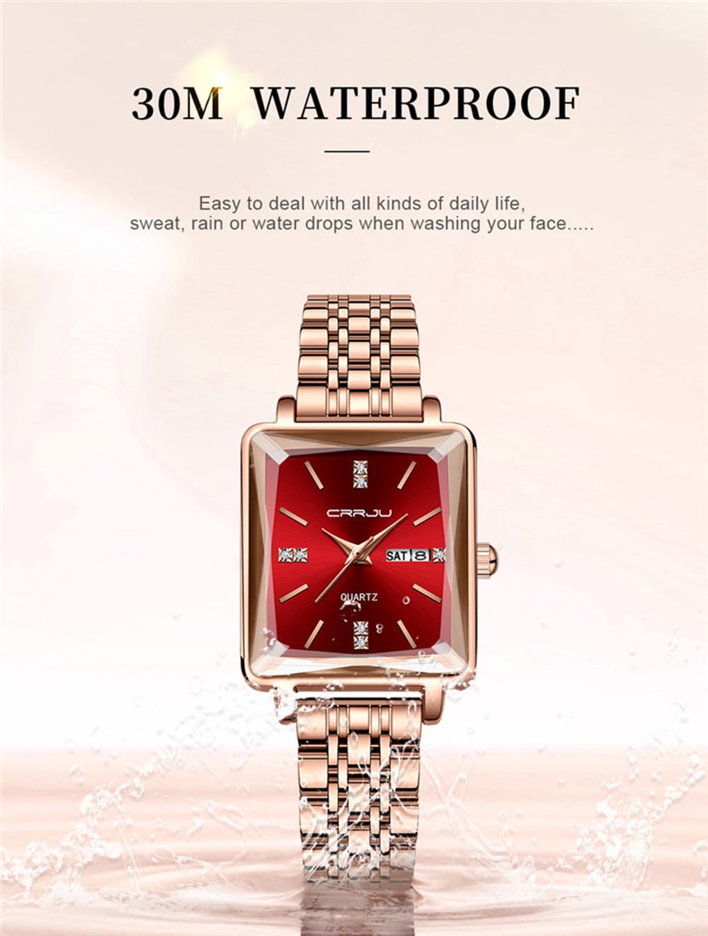 Women Watch Fashion Gold Diamond Analog Quartz Female Watch for Women Luxury Dress Ladies Stainless Steel Waterproof Wrist Watches