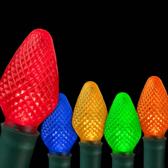 SuperBright 16 ft. 25-Light Multi-Color C7 String LED Light Set