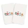 thumbnail image 2 of Linum Home Textiles Christmas Skating Party Embroidered Turkish Cotton Hand Towel - Set of 2, 2 of 7