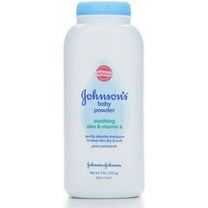 Johnson's Baby Powder Pure Cornstarch w/ Soothing Aloe & Vit E, 9oz, 5-Pack