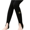 thumbnail image 2 of Zwiiyzr Toddler Baby Girls Ballet Tights Spring Fall Ballet Leotards Dance Leggings Solid Cotton Footed Tights Stockings Pantyhose 3-12 Years Black, 2 of 4