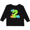thumbnail image 3 of Inktastic Dinosaur Party-second Birthday Boys or Girls Long Sleeve Toddler T-Shirt, 3 of 5