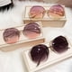 thumbnail image 2 of Fashion Sunglasses Women Metal Female UV400 Vintage Ladies Stylish Design Oversized Square Sunglasses For Women, 2 of 5