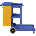 thumbnail image 4 of Global Industrial Janitor Cart Blue with 25 Gallon Vinyl Bag, 4 of 7