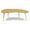 Oak/Wood, variant on Camaflexi Coffee Table, Mid Century Modern Wood Frame, Oval Top, Castanho Finish
