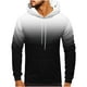 thumbnail image 1 of Sudadera con capucha para hombre, estilo casual, a la moda, con cuello redondo, bolsillos y estampado degradado, sudadera de manga larga con capucha, blusa de poliéster para hombre, 1 of 5
