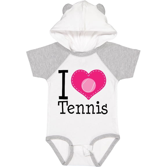 Inktastic Tennis Player I Love Tennis Girls Baby Bodysuit