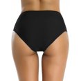 thumbnail image 2 of Braguitas de baño de Cintura Alta con Parte Delantera torcida para Mujer Negro - E G Negro - E G Xishao ropa, 2 of 2