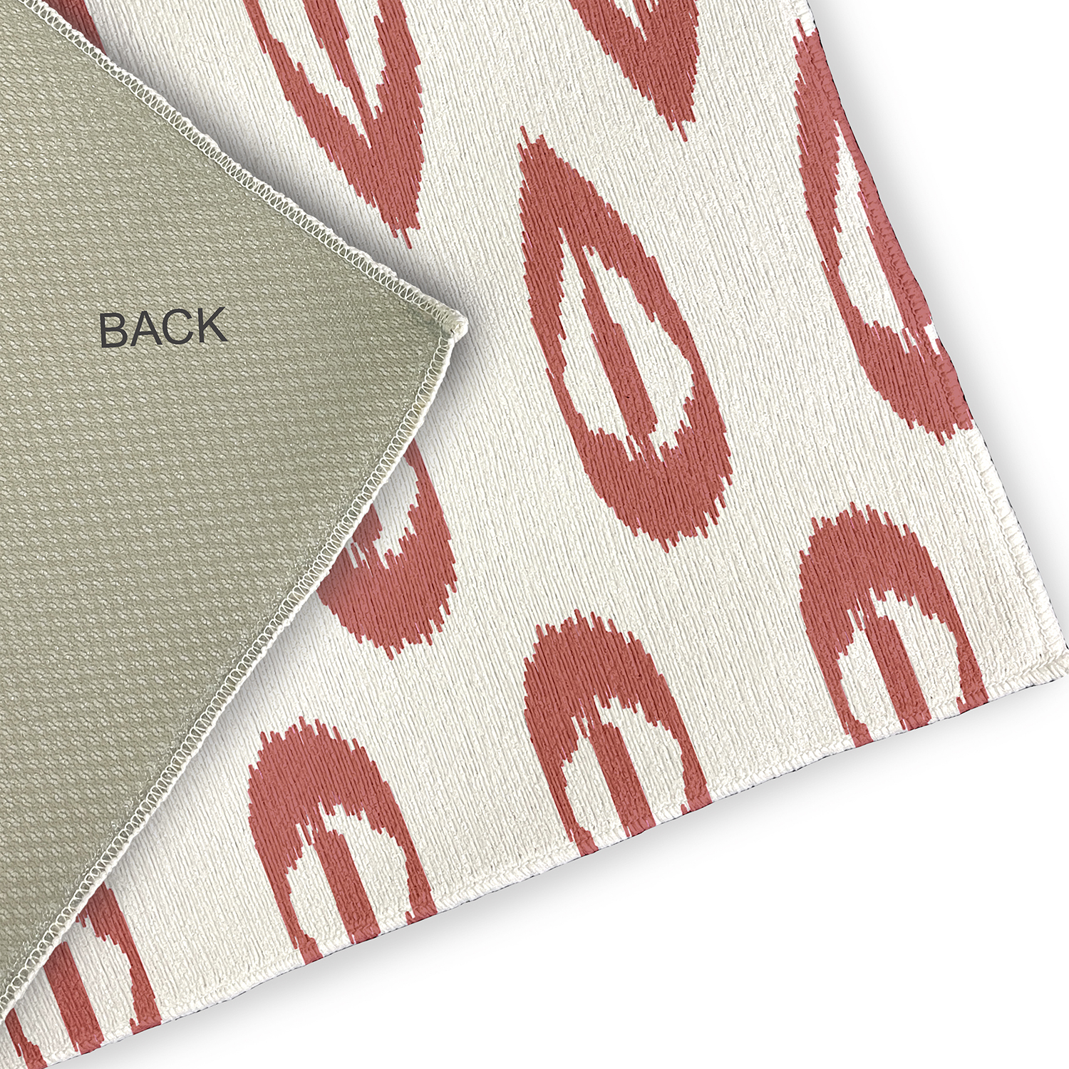Simply Daisy 3' x 5' Red Ikat Tears Chenille Indoor/Outdoor Rug