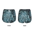 thumbnail image 3 of Cauagu Blue Color Cactus Print Women's 2 in 1 Running Shorts Athletic Workout Gym Yoga Shorts Running Shorts for Women-XX-Large, 3 of 7